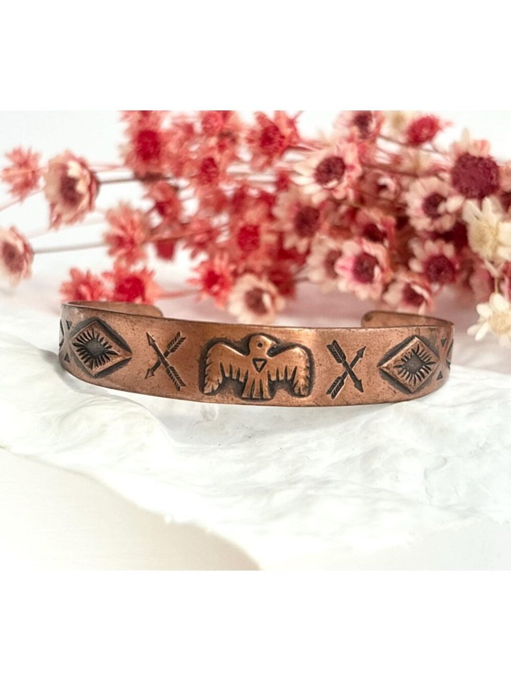 Bell Trading Post Pure Copper Thunderbird Native American Insp Vintage Cuff